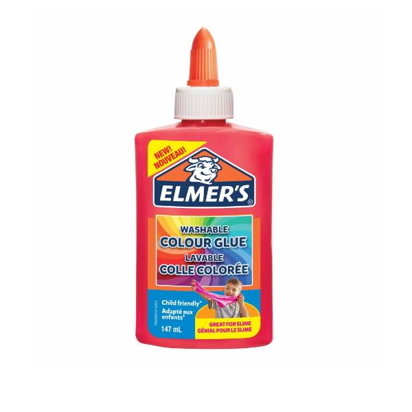 Elmer's Colla Vinilica Colorata Semitrasparente, Lavabile, Ottima per  Realizzare Slime, Rosa Scuro, 147ml - 2109491