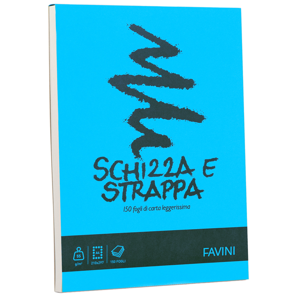 Schizza e strappa Favini - 21x29,7 cm - 50 g/mq - 150 fogli - A200704