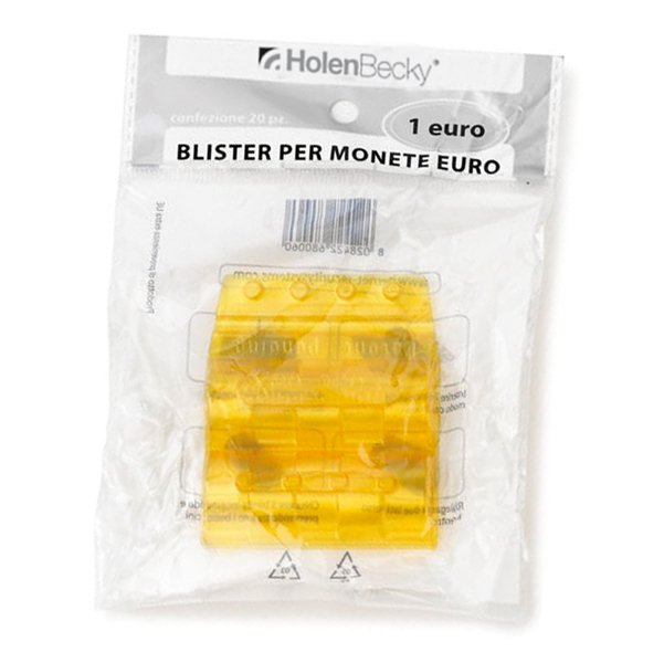 Blister in plastica per monete Holenburg - 1 euro - 25 monete - 8006/20  (conf.20)