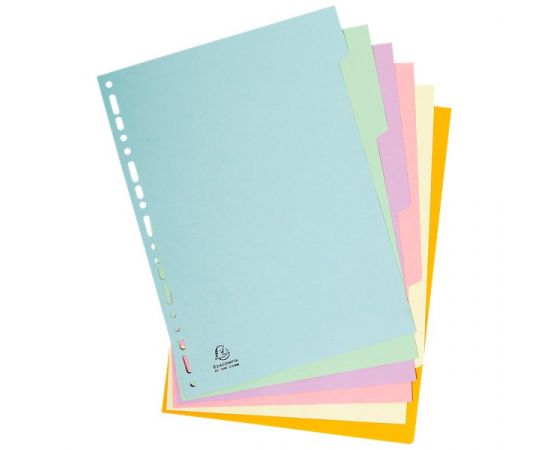Divisori Per Raccoglitori A4 - 5 Tasti Colorati - Cartoncino Riciclato - Foto 8