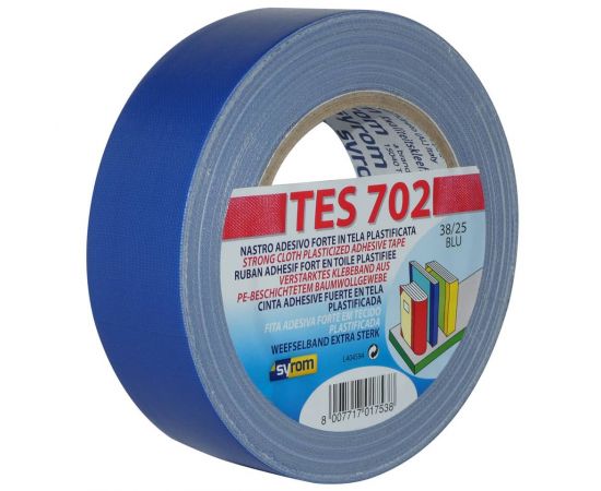 Nastro Adesivo In Tela Tes 702 - Blu, 38mm X 25m - Foto 4